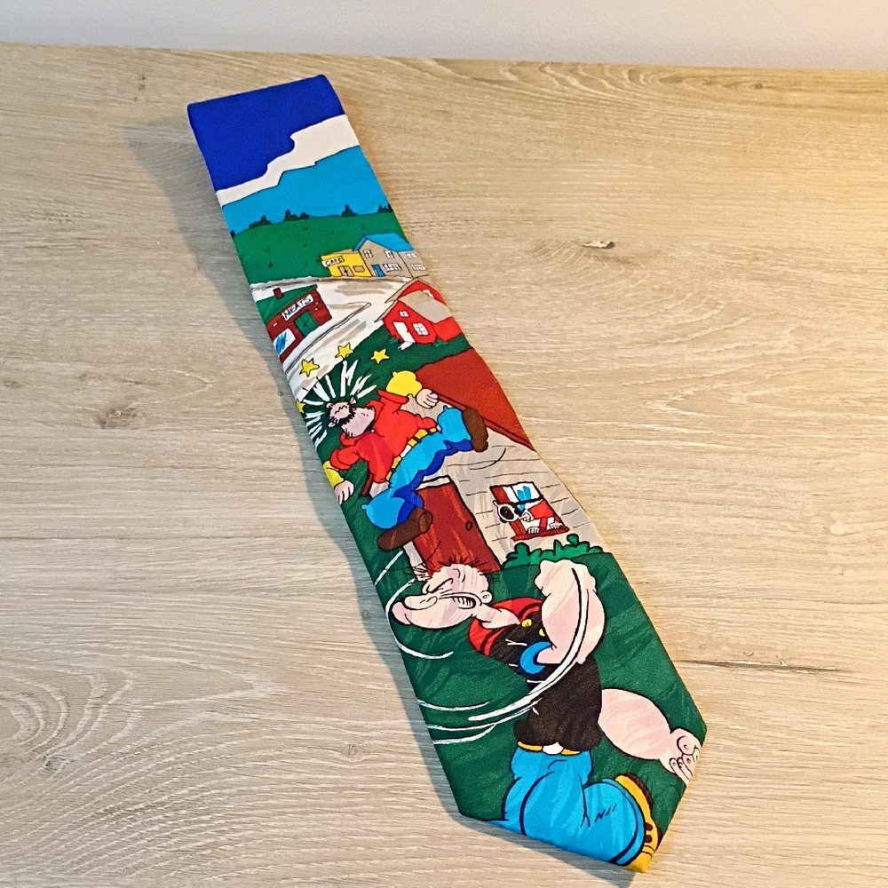 Vintage 1993 Popeye's Revenge Ralph Marlin Men's Tie